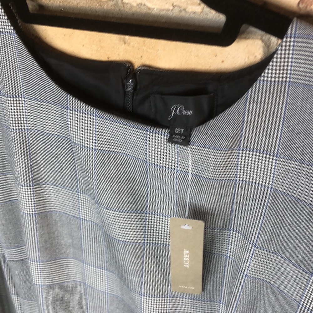 J. Crew Glen plaid Tailored dress Sz 12 Tall